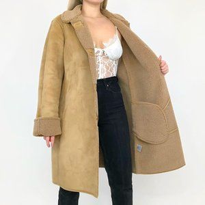 Lands End shearling style Sherpa lined longline coat! 🔥